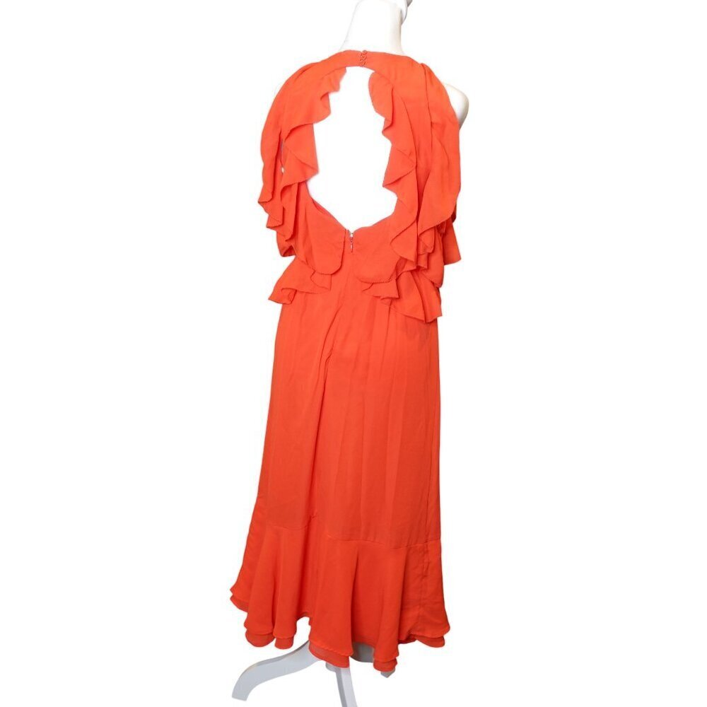 Maison Jules Women's Ruffled cold shoulder casual dress red women's size XS - Picture 5 of 11